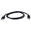 QVS 6ft USB 2.0 High-Speed Type A Male to B Male Black Cable